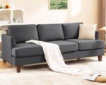 Modern 3-Seater Sofa with Deep Cushions and Armrests – 89″ Upholstered Couch for Living Room, Bedroom, Apartment, or Office (Dark Grey) - Image 8
