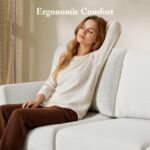 Modern 3-Seater Sofa with Deep Cushions and Armrests – 89″ Upholstered Couch for Living Room, Bedroom, Apartment, or Office (Beige) - Image 7