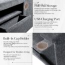 versized Modular Sectional Sofa with Ottoman, 118 inch L Shaped Sectional Couch, Comfy Luxury Deep Seat, Armrest with Cup Holder & Storage for Living Room (Grey Chenille) - Image 7